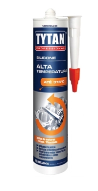 Silicone 280gr alta temperatura vermelho Tytan